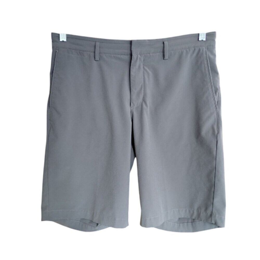NIKE | Grey Flat Front Dri-Fit Golf Shorts Stretch Lightweight Standard Fit 32